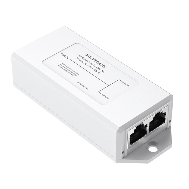 Poe+ 2 Port Gigabit POE Extender Repeater 1 IN 2 OUT 48V/30W 1000Mbps 200meter HL-POE102B-G/HL-EPOE102B-G